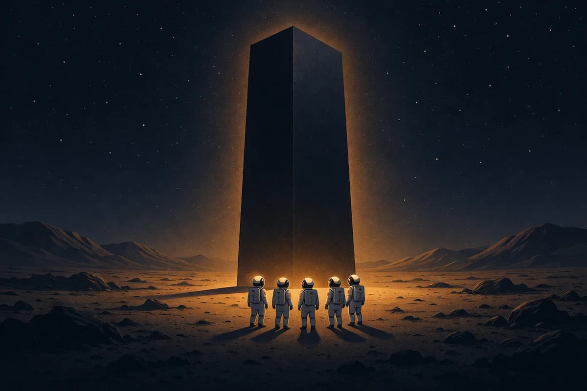 Kubrick had it right. Someone sends the monolith. We gather around it.